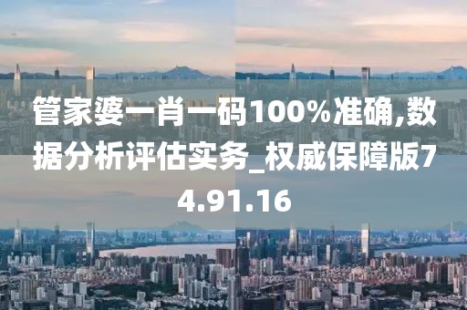 管家婆一肖一码100%准确,数据分析评估实务_权威保障版74.91.16