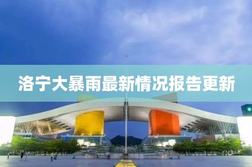 洛宁大暴雨最新情况报告更新