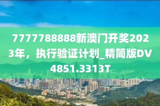 7777788888新澳门开奖2023年，执行验证计划_精简版DV4851.3313T
