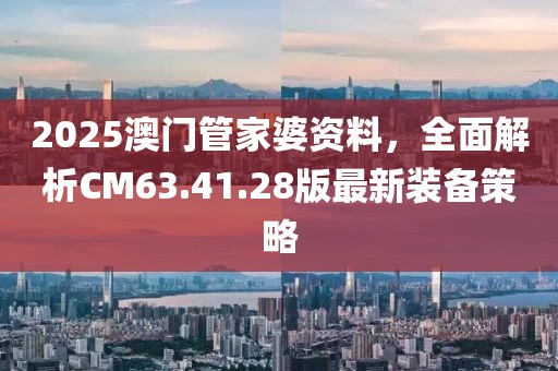 2025澳门管家婆资料，全面解析CM63.41.28版最新装备策略