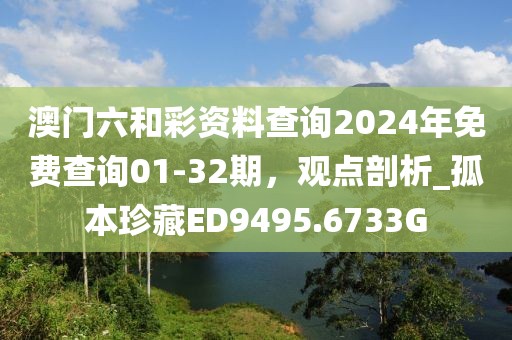 澳门六和彩资料查询2024年免费查询01-32期，观点剖析_孤本珍藏ED9495.6733G