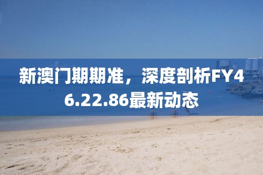 新澳门期期准，深度剖析FY46.22.86最新动态
