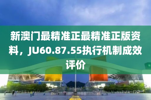 新澳门最精准正最精准正版资料，JU60.87.55执行机制成效评价