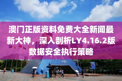 澳门正版资料免费大全新闻最新大神，深入剖析LY4.16.2版数据安全执行策略