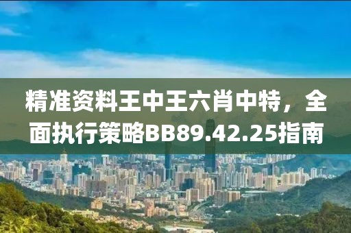 精准资料王中王六肖中特，全面执行策略BB89.42.25指南