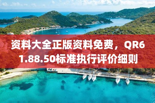 资料大全正版资料免费，QR61.88.50标准执行评价细则