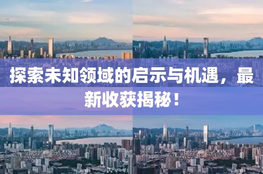 探索未知领域的启示与机遇，最新收获揭秘！