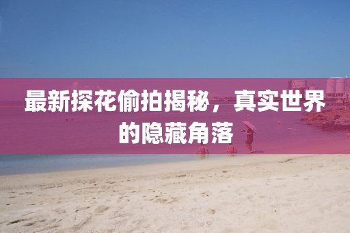 最新探花偷拍揭秘，真实世界的隐藏角落