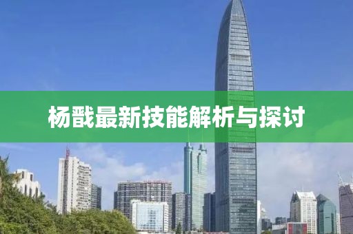 杨戬最新技能解析与探讨