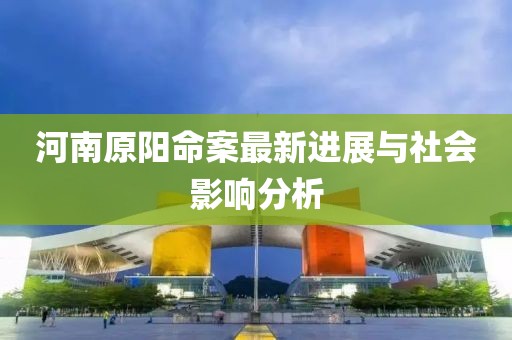 河南原阳命案最新进展与社会影响分析