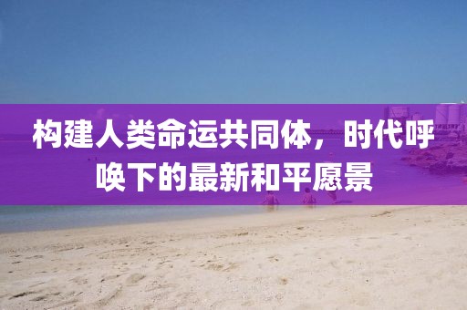 构建人类命运共同体，时代呼唤下的最新和平愿景