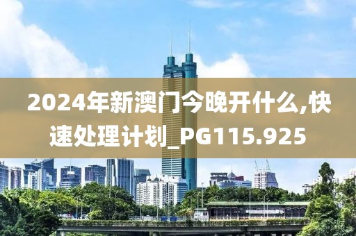 2024年新澳门今晚开什么,快速处理计划_PG115.925