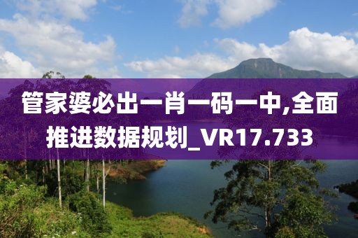 管家婆必出一肖一码一中,全面推进数据规划_VR17.733