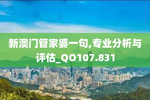 新澳门管家婆一句,专业分析与评估_QO107.831