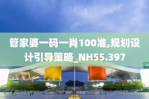 管家婆一码一肖100准,规划设计引导策略_NH55.397