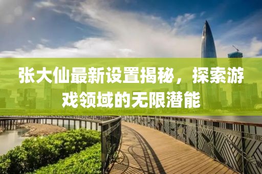 张大仙最新设置揭秘，探索游戏领域的无限潜能