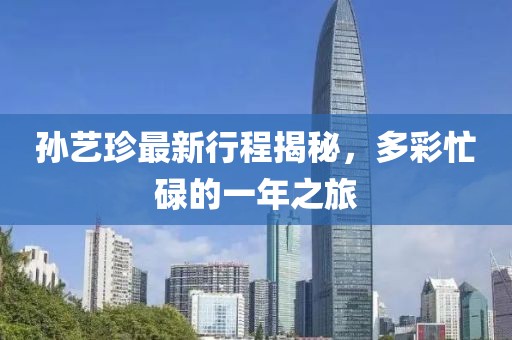 孙艺珍最新行程揭秘，多彩忙碌的一年之旅