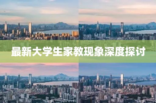 最新大学生家教现象深度探讨