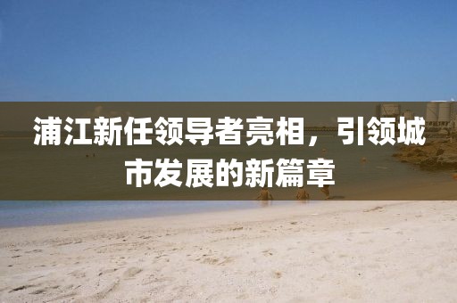 浦江新任领导者亮相，引领城市发展的新篇章
