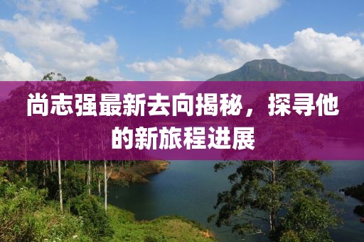 尚志强最新去向揭秘，探寻他的新旅程进展