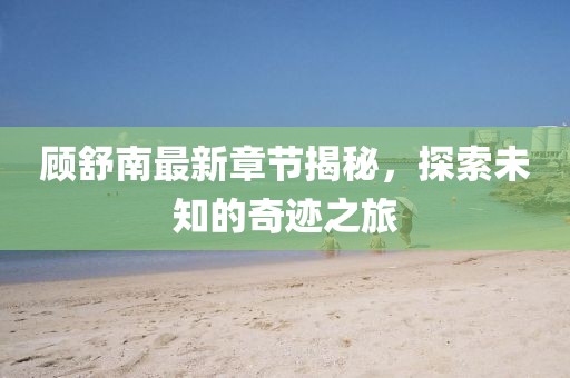 顾舒南最新章节揭秘，探索未知的奇迹之旅