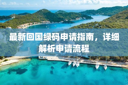 最新回国绿码申请指南，详细解析申请流程