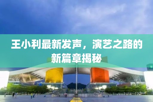 王小利最新发声，演艺之路的新篇章揭秘