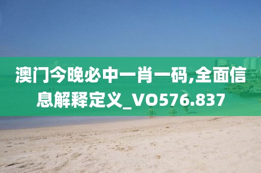澳门今晚必中一肖一码,全面信息解释定义_VO576.837