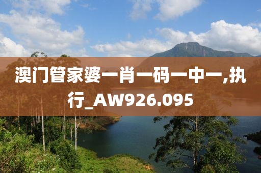 澳门管家婆一肖一码一中一,执行_AW926.095