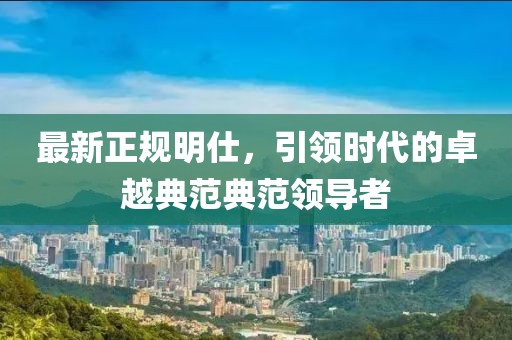 最新正规明仕，引领时代的卓越典范典范领导者