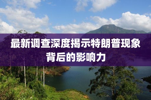 最新调查深度揭示特朗普现象背后的影响力