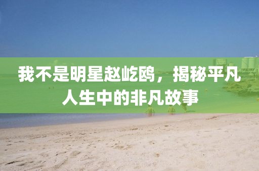 我不是明星赵屹鸥，揭秘平凡人生中的非凡故事
