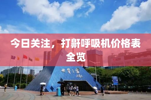 今日关注，打鼾呼吸机价格表全览