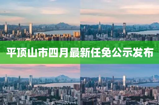 平顶山市四月最新任免公示发布