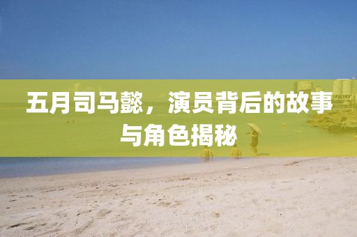 五月司马懿，演员背后的故事与角色揭秘