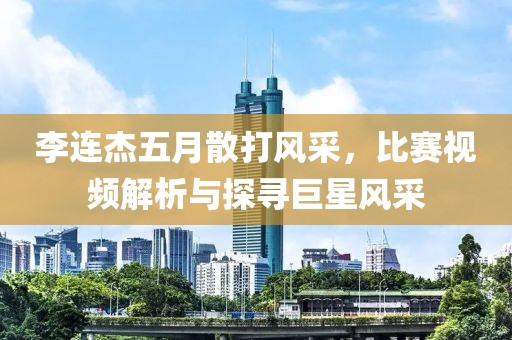 李连杰五月散打风采，比赛视频解析与探寻巨星风采