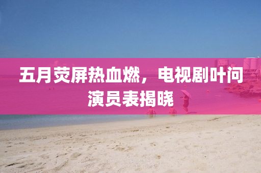 五月荧屏热血燃，电视剧叶问演员表揭晓