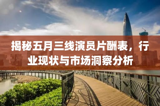 揭秘五月三线演员片酬表，行业现状与市场洞察分析