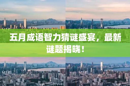 五月成语智力猜谜盛宴，最新谜题揭晓！