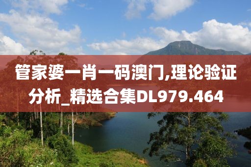 管家婆一肖一码澳门,理论验证分析_精选合集DL979.464