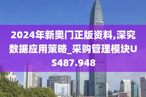 2024年新奥门正版资料,深究数据应用策略_采购管理模块US487.948