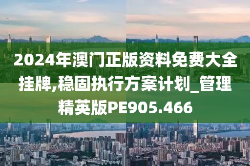 2024年澳门正版资料免费大全挂牌,稳固执行方案计划_管理精英版PE905.466