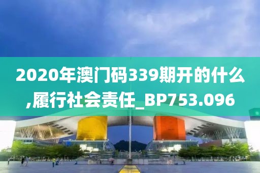 2020年澳门码339期开的什么,履行社会责任_BP753.096