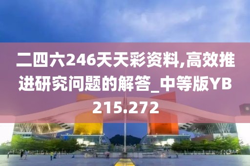 二四六246天天彩资料,高效推进研究问题的解答_中等版YB215.272