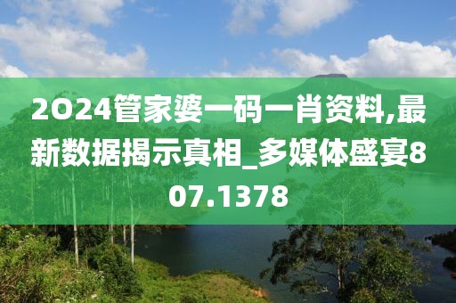 2O24管家婆一码一肖资料,最新数据揭示真相_多媒体盛宴807.1378