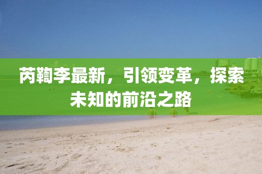 芮鞫李最新，引领变革，探索未知的前沿之路