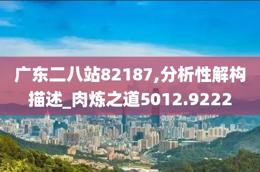 广东二八站82187,分析性解构描述_肉炼之道5012.9222