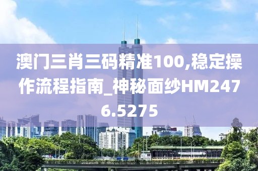 澳门三肖三码精准100,稳定操作流程指南_神秘面纱HM2476.5275