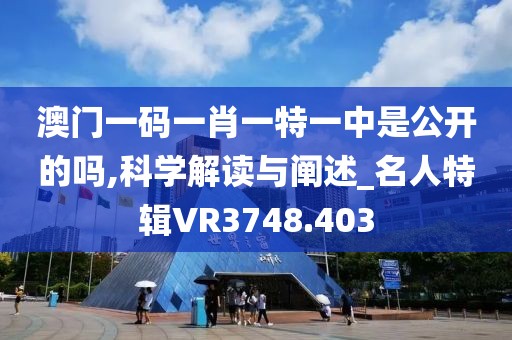 澳门一码一肖一特一中是公开的吗,科学解读与阐述_名人特辑VR3748.403