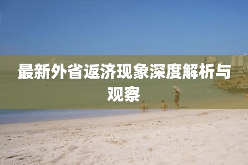 最新外省返济现象深度解析与观察